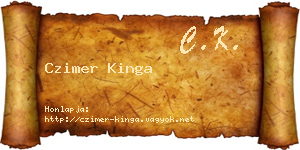 Czimer Kinga névjegykártya