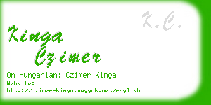 kinga czimer business card